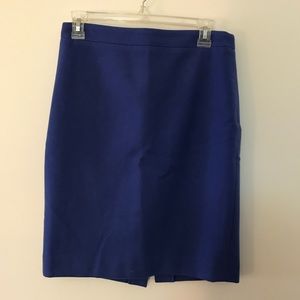 J. Crew Blue Wool Pencil Skirt